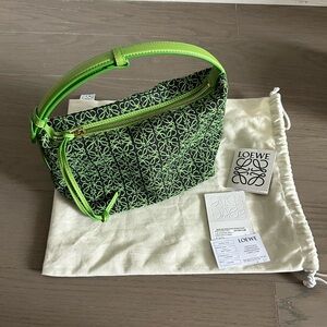 Loewe Small Cubi Anagram Jacquard Canvas Shoulder Bag